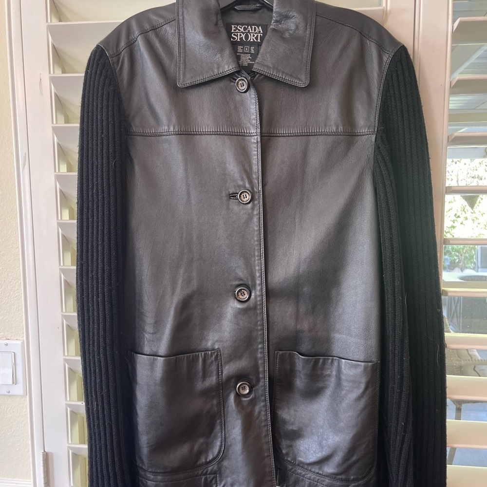 Escada Sport leather jacket in size small